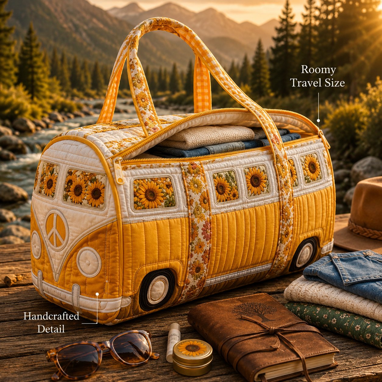 Three color options travel tote