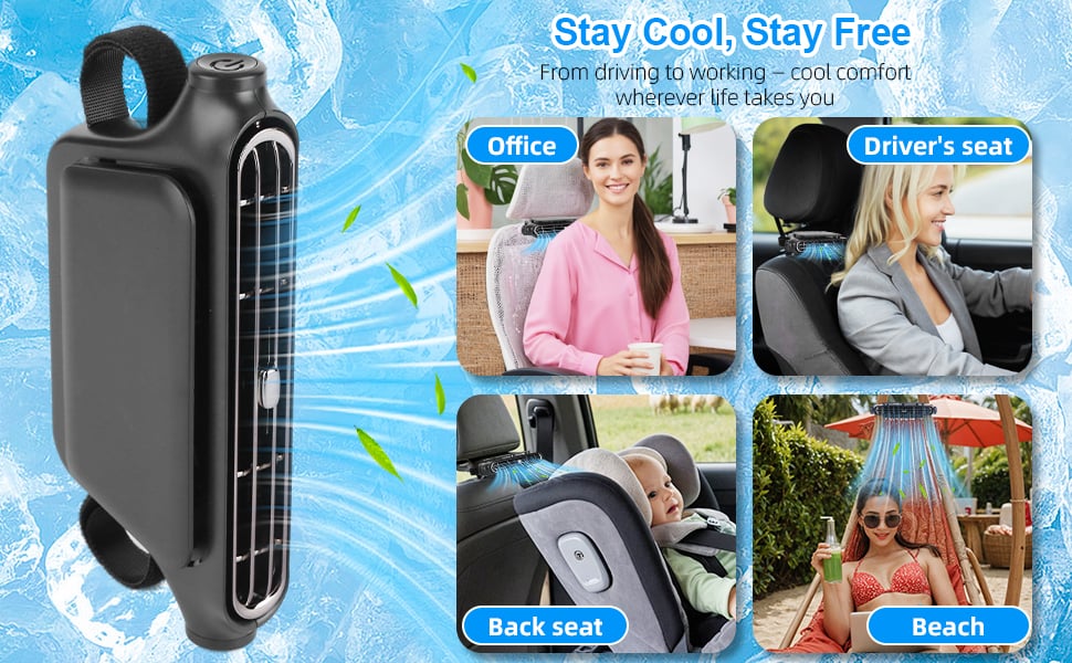 car seat cooling fan car fans for backseat for kids car fan