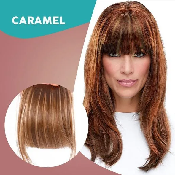 Seamless 3D Clip-In Bangs Hair Extensions(Clear Stock Now) - CARAMEL