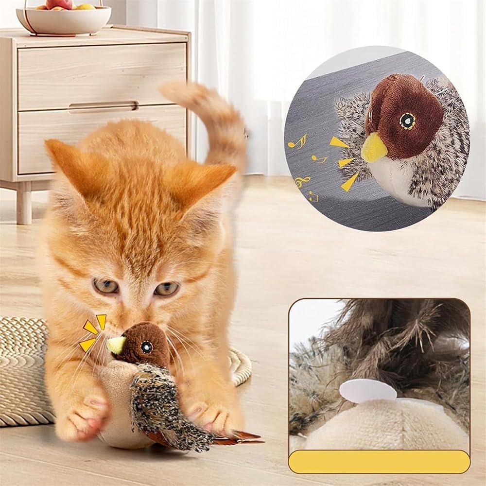 Flying bird cat toy interactive use