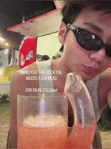 Fun Cocktail Glass in action