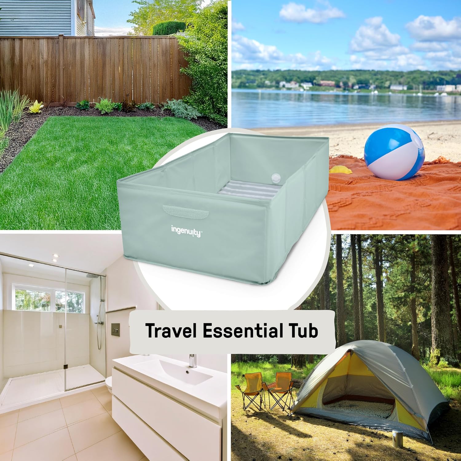 Carry handle on the tub