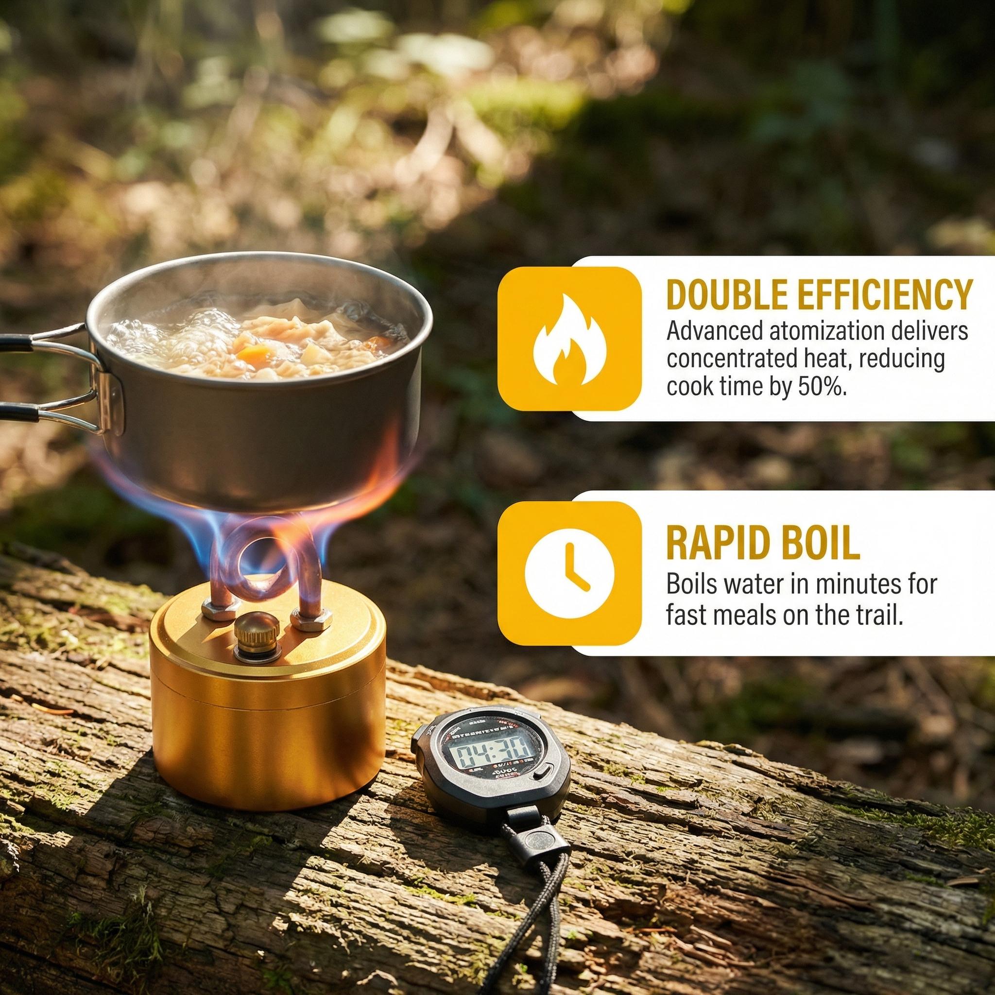 Self-Pressurized Alcohol Stove, Lightweight Aluminum & Copper Burner for Hiking & Survival Camping, High-Efficiency Cooking with Windproof Stand, Camping Accessories, Copper Tube, Compact And Portable, Aluminium, Camping Equipment, Portable Kitchen Self-Pressurized Alcohol Stove, Lightweight Aluminum & Copper Burner for Hiking & Survival Camping, High-Efficiency Cooking with Windproof Stand, Camping Accessories, Copper Tube, Compact And Portable, Aluminium, Camping Equipment, Portable Kitchen