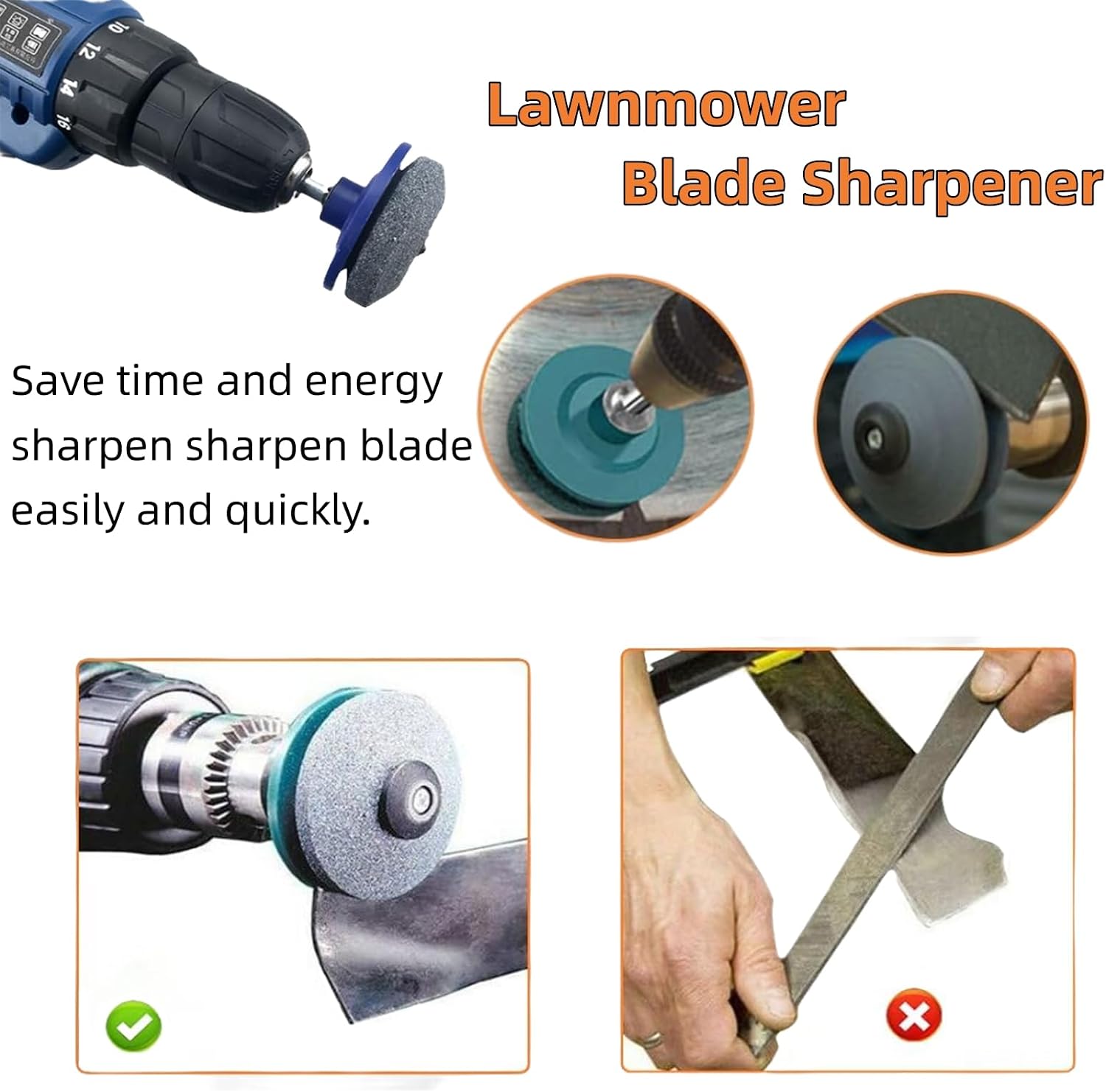 Heavy duty grinding stone detail