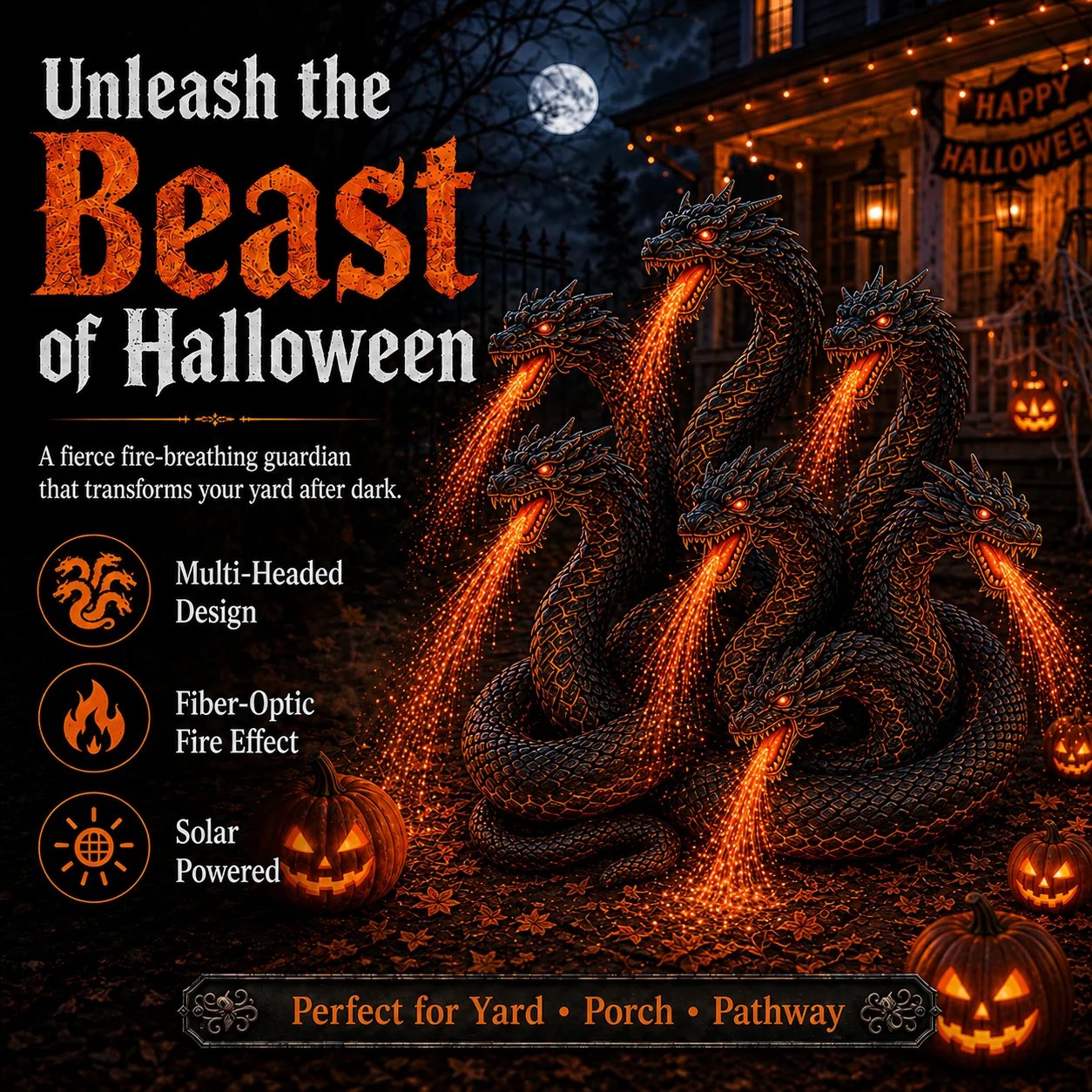 Orochi Halloween beast outdoor yard decoration