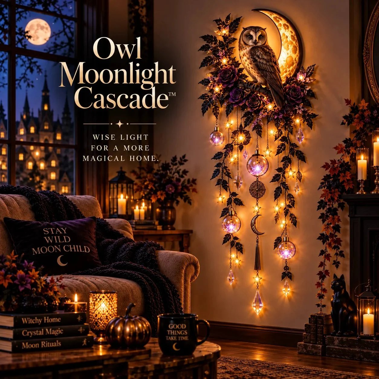 Enchanted Moon Animal Wall Light β 4 Celestial Styles