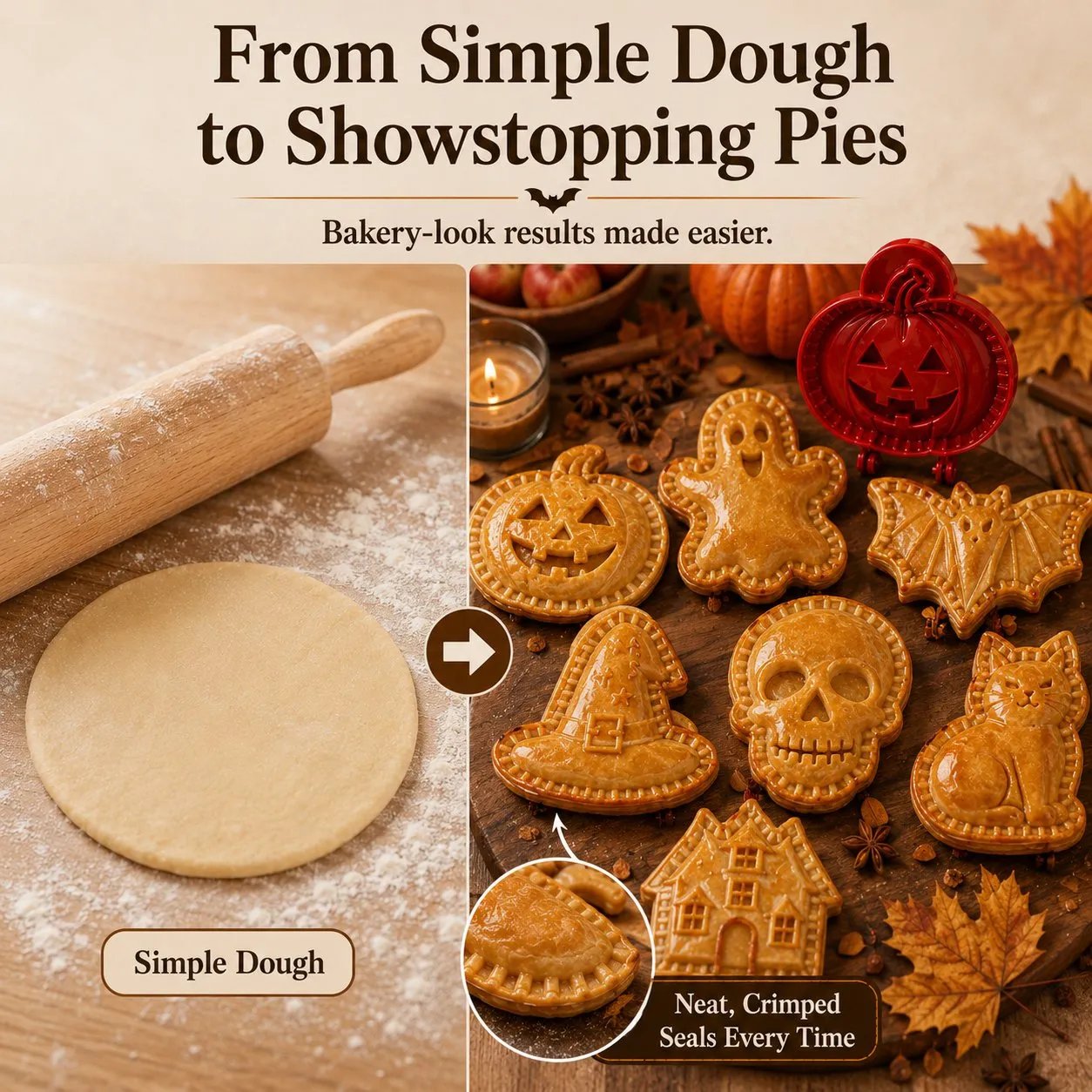 Halloween decorated hand pies
