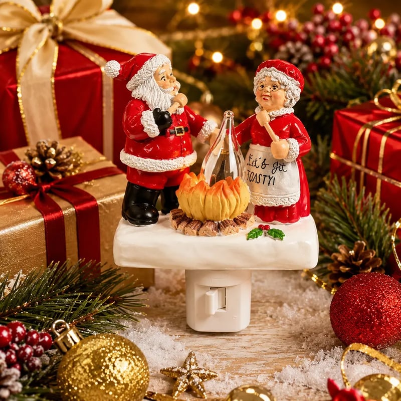 Santa Claus resin night light Christmas decorative table lamp