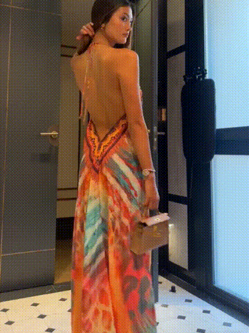 Bedrucktes Maxikleid