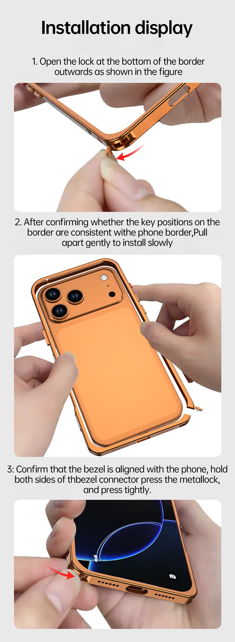 iPhone 18 aluminum case product details