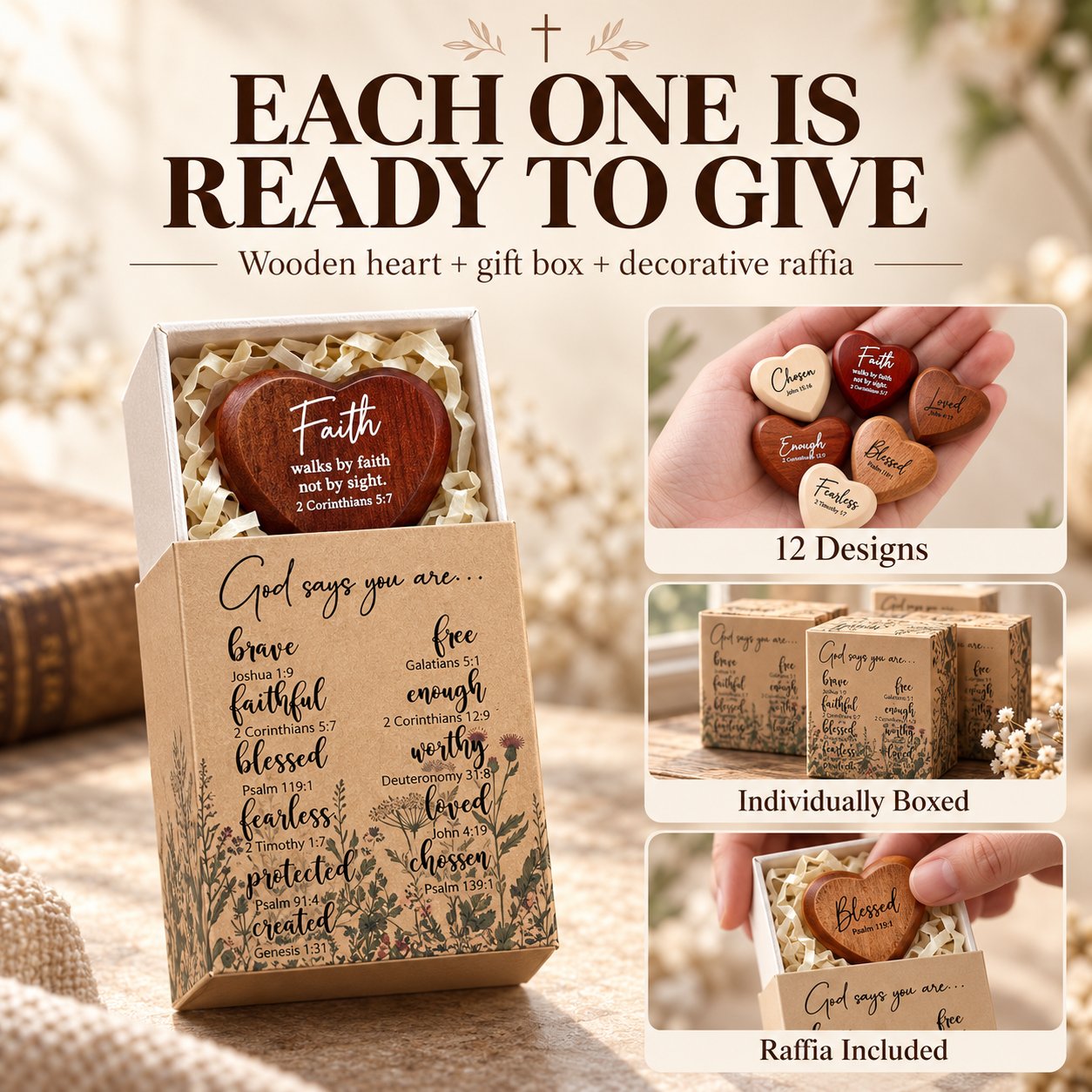 Faith inspired pocket heart gifts