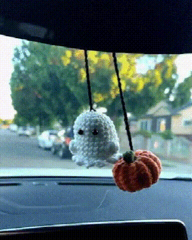 Cute Halloween Ghost Pumpkin Car Charm