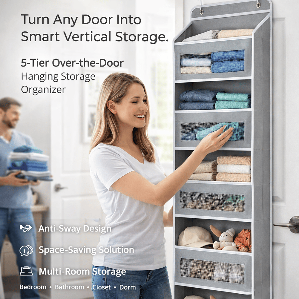 multi room hanging storage organizer