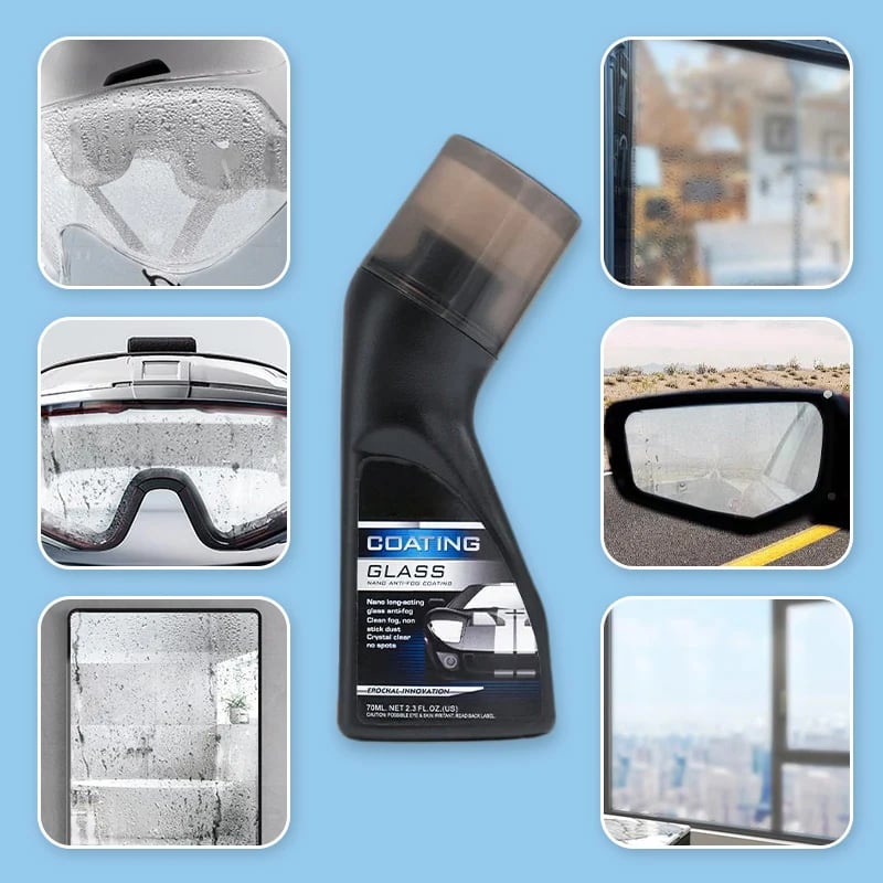 Anti-fog wiper for windshields mirrors and helmet visors