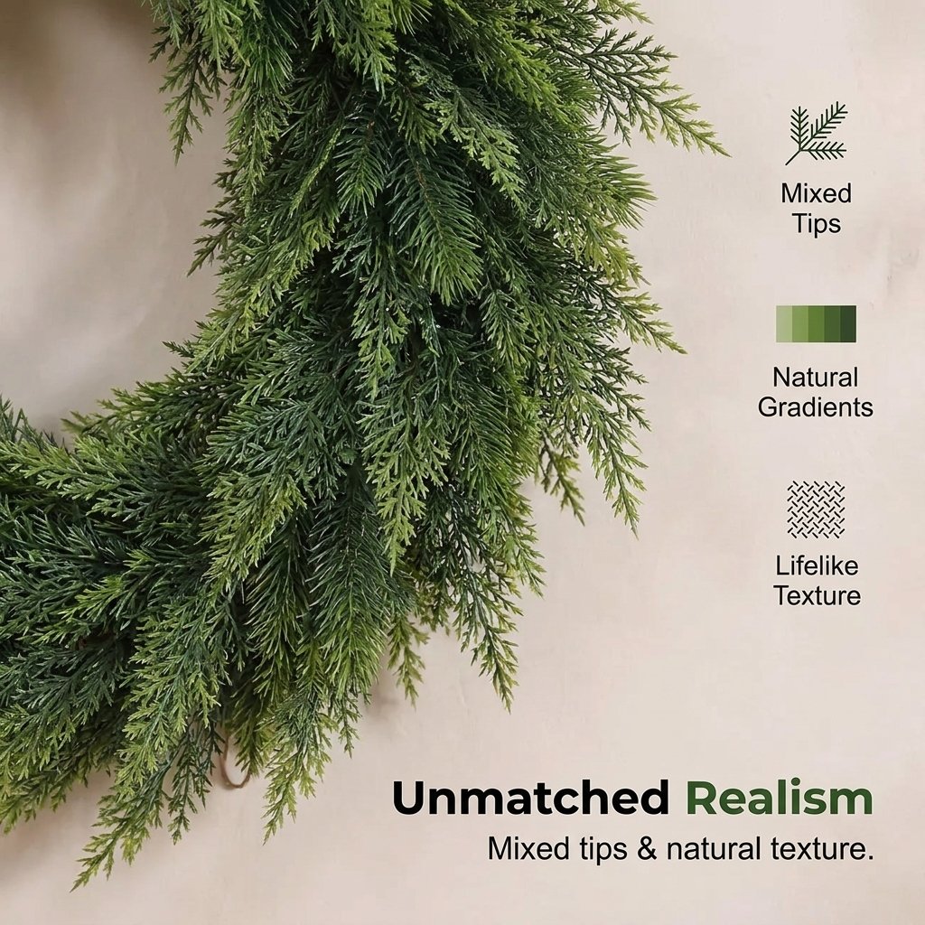 Realistic Christmas Garland Texture