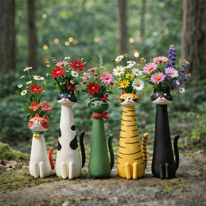 Cat Vase Display