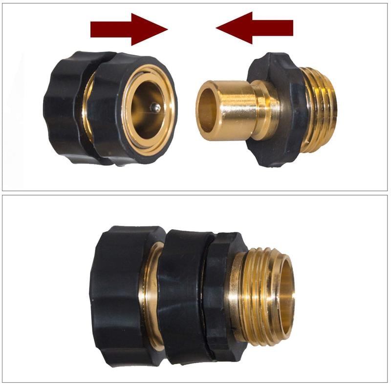 Product Introduction of Hourleey Garden Hose Quick Connector, 3/4 Inch Male and Female Garden Hose Fitting Quick Connector Rubber Washers Leak Proof 1 Product Introduction of Hourleey Garden Hose Quick Connector, 3/4 Inch Male and Female Garden Hose Fitting Quick Connector Rubber Washers Leak Proof 1