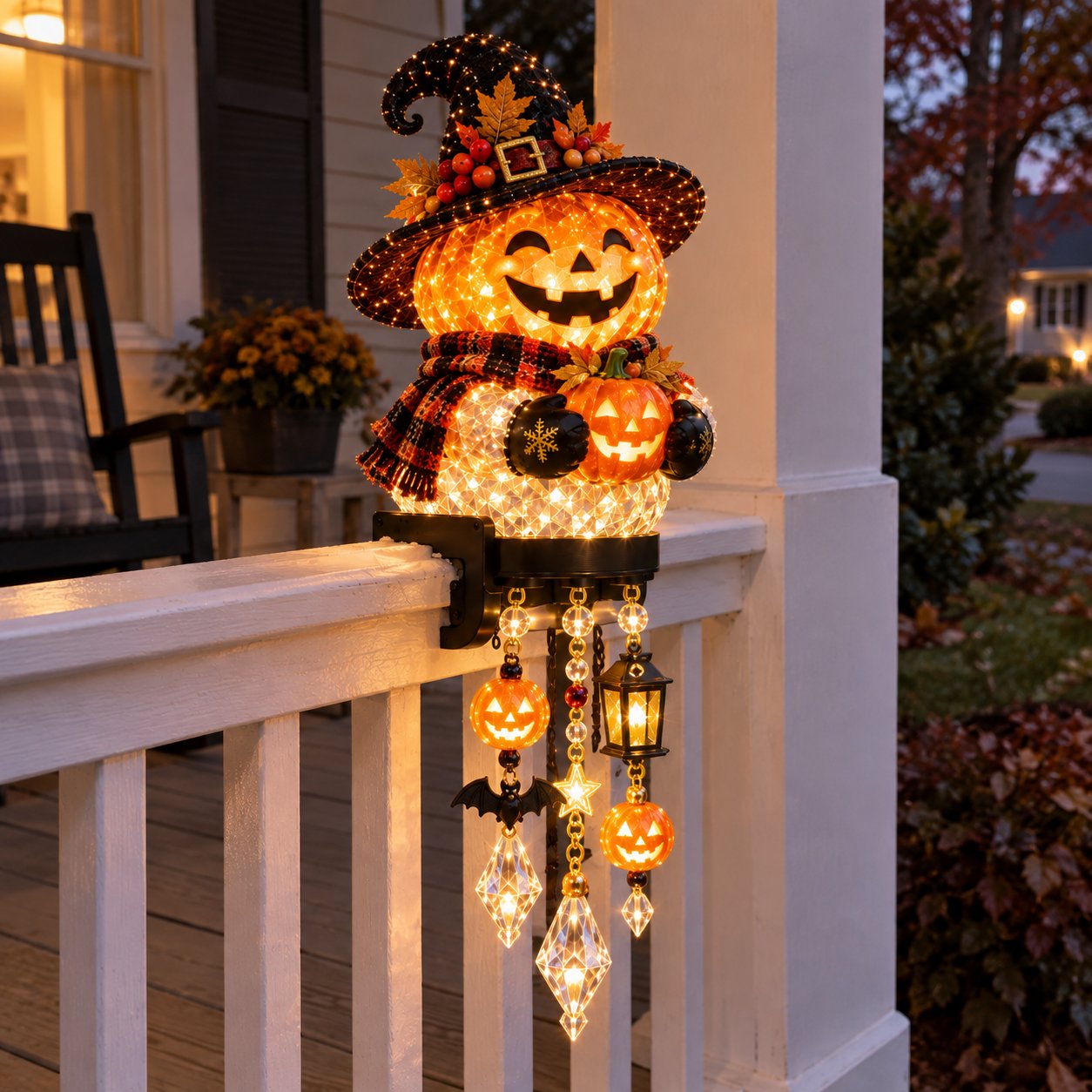 Customer Halloween railing display
