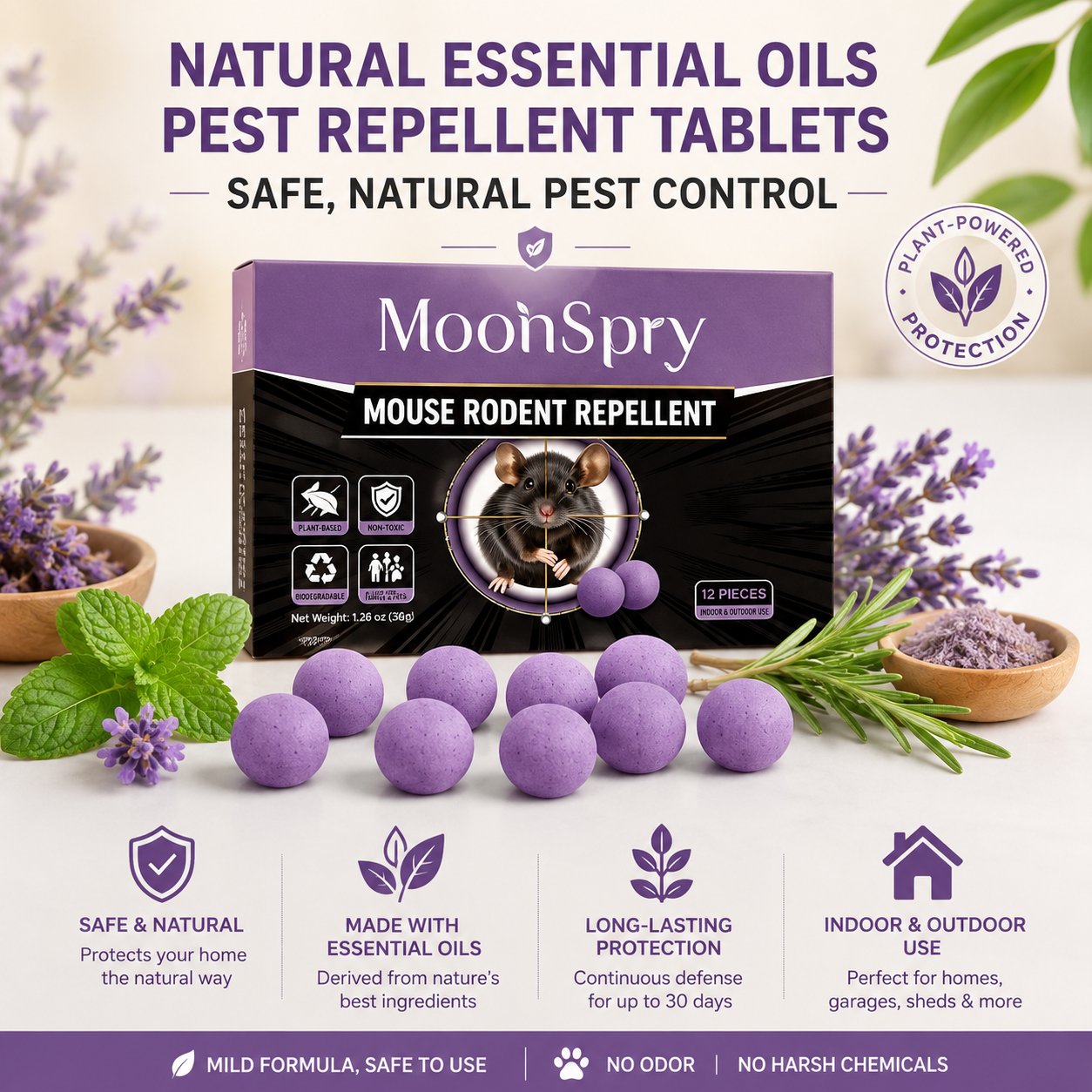 mouse repellent balls for multiple home scenes
