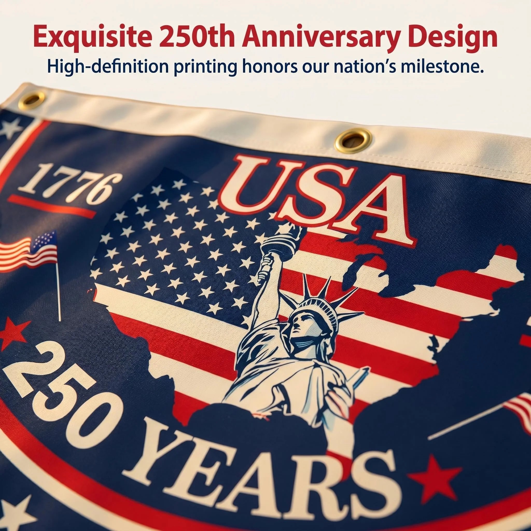 250th Anniversary banner design detail