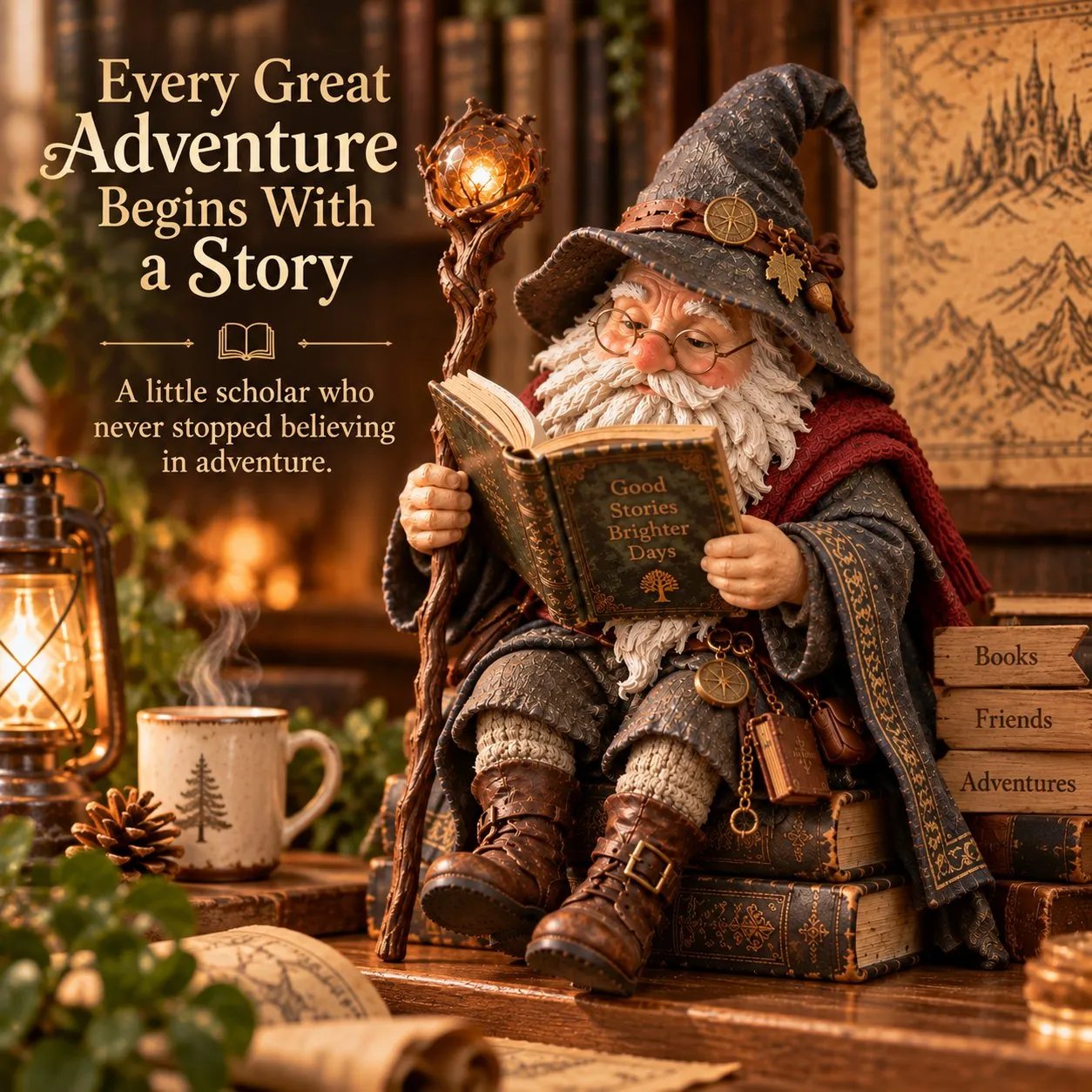 The Wandering Scholar fantasy book lover decor