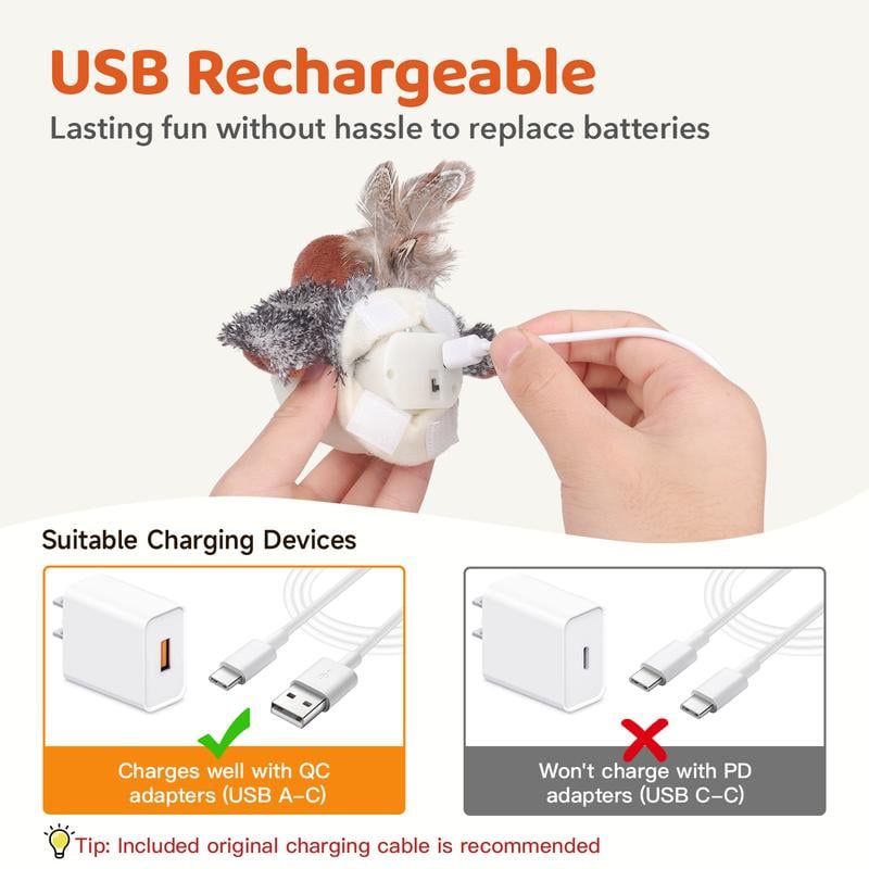 USB rechargeable and washable cat toy