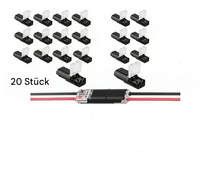 Über 80.000 Mal verkauft! Schwer entflammbare Schnellverbinder mit Verriegelung für elektrische Leitungen - 20 Stück