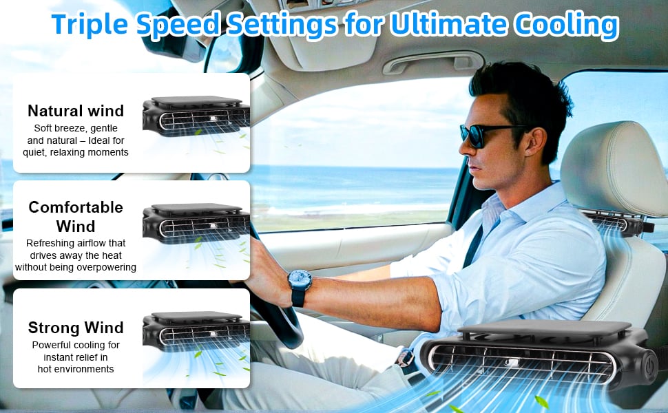 portable car seat fan portable car seat cooler car headrest fan