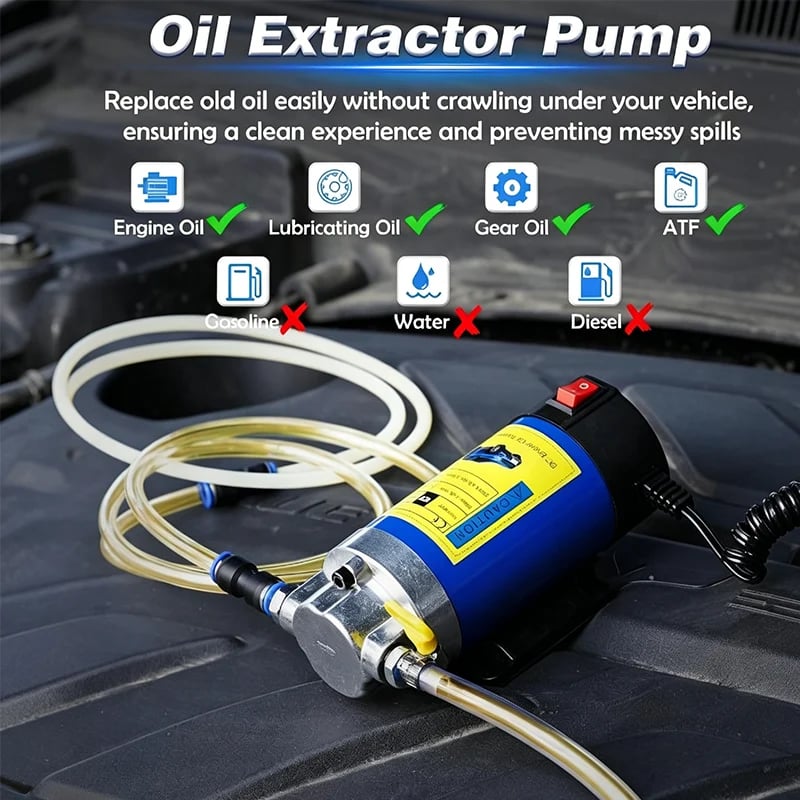Portable engine oil transfer pump copper motor