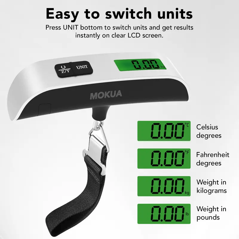 Product image showing the luggage scale