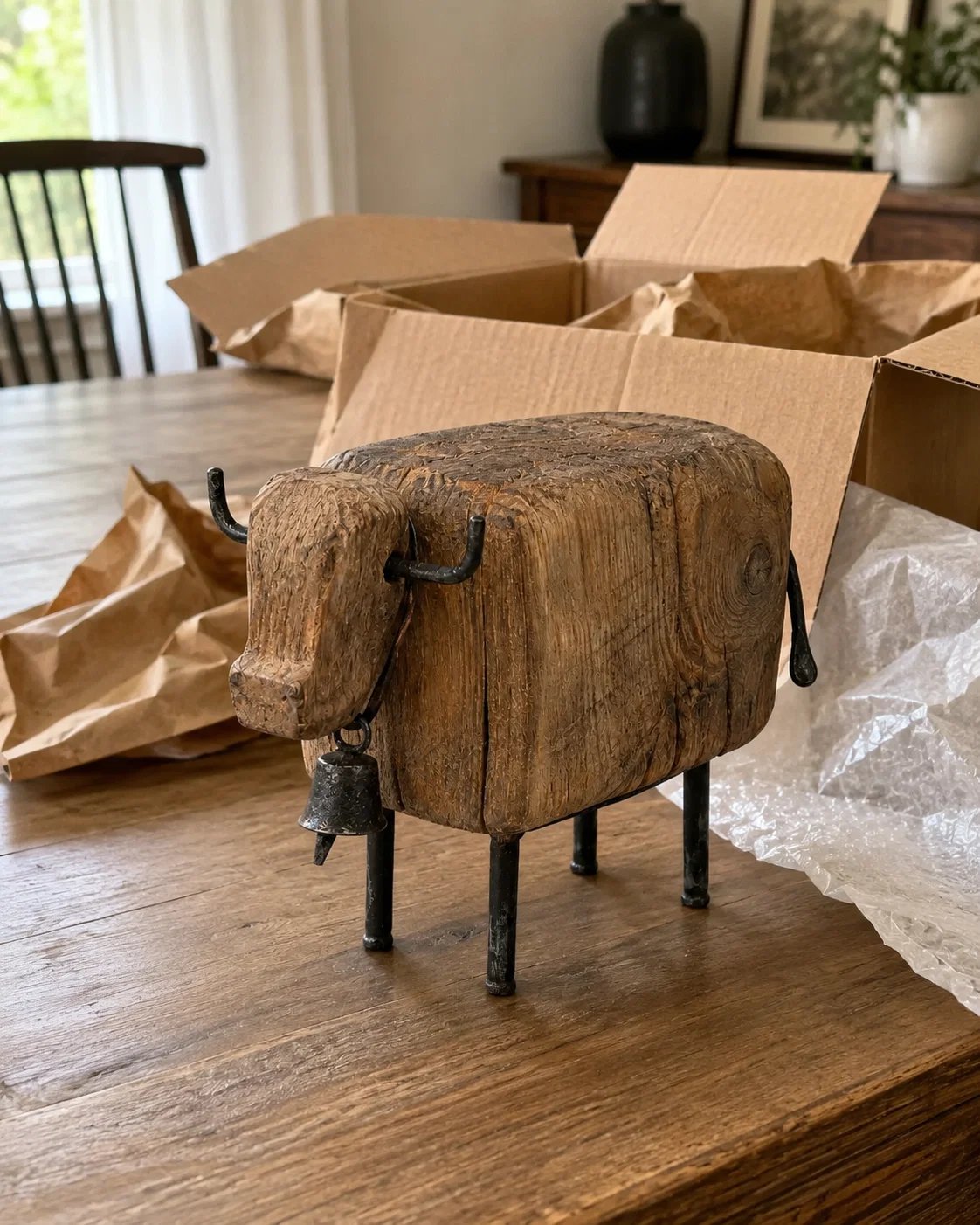 Rustic longhorn farmhouse decor