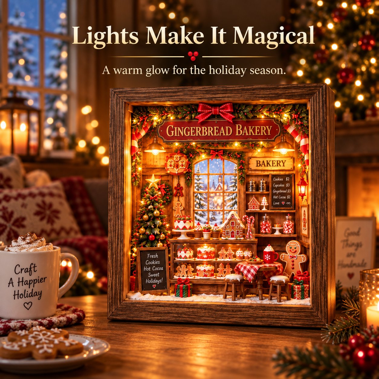 Christmas miniature bakery details