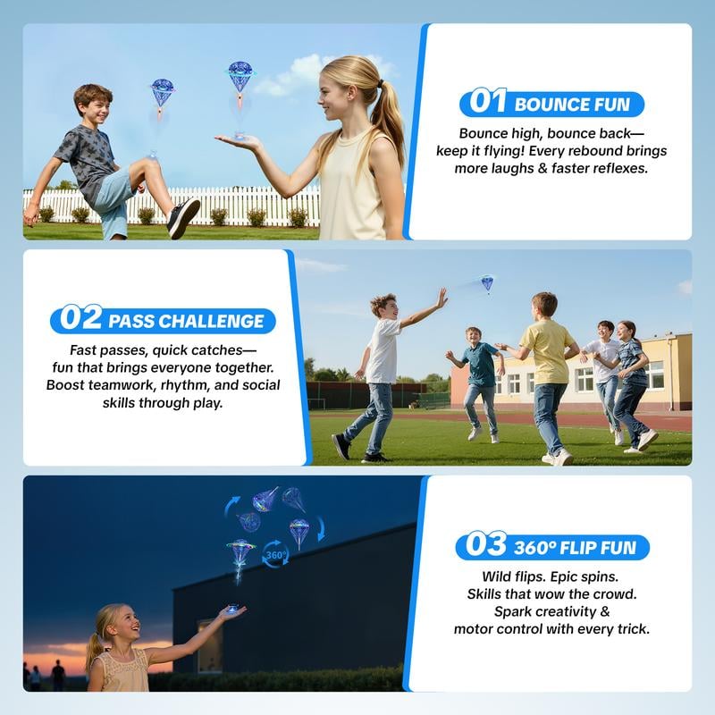 【2025 Halloween】 Flystars Motion Control Flying Orb Ball Drone – 360° Flip & Trick Hover Ball Spinner, Hand-Controlled Mini Drone for Kids Ages 6+ & Adults, Indoor/Outdoor Galaxy Toy, Fun Gift for Halloween, Easter & Christmas