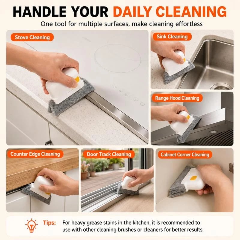 Different areas where the cleaning tool can be used
