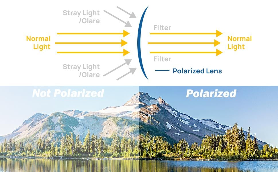 Joytutus Universal Anti-Glare Polarized Car Sun Visor Extender with UV400 Protection 12.6 x 5 Lens Size Quick 5 Sec Install Safe Driving Windshield Shade