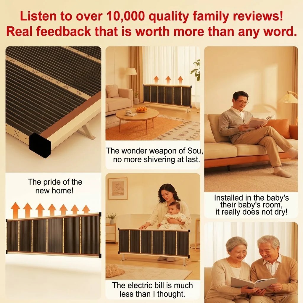 Original supplier promotional collage containing customer and home illustrations