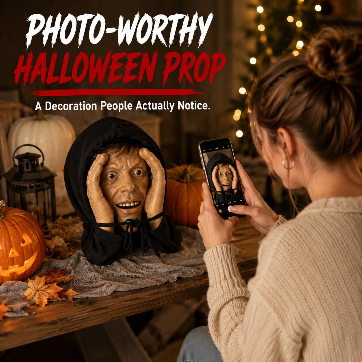Peeper hidden Halloween setup