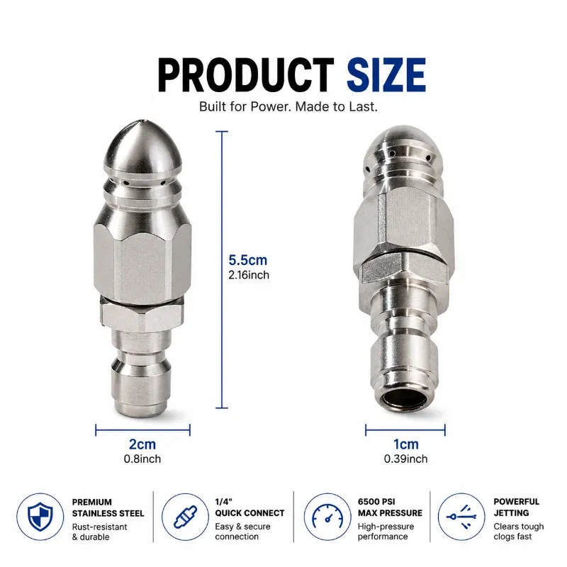 Sewer jetter nozzle applications