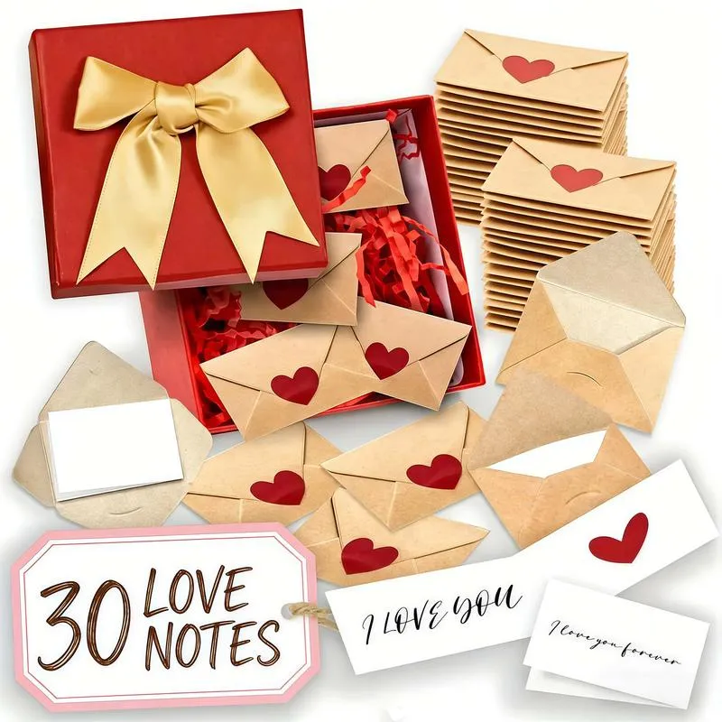 💌 DIY Love Notes Box - Mini Blank Cards & Envelopes - Itemmatter