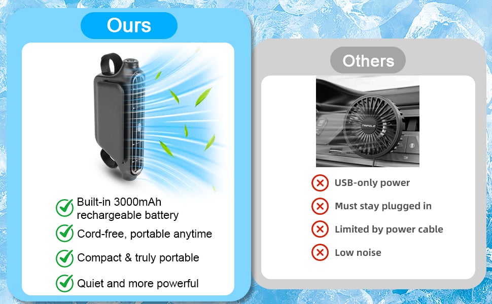 car seat cooling fan car fans for backseat for kids car fan