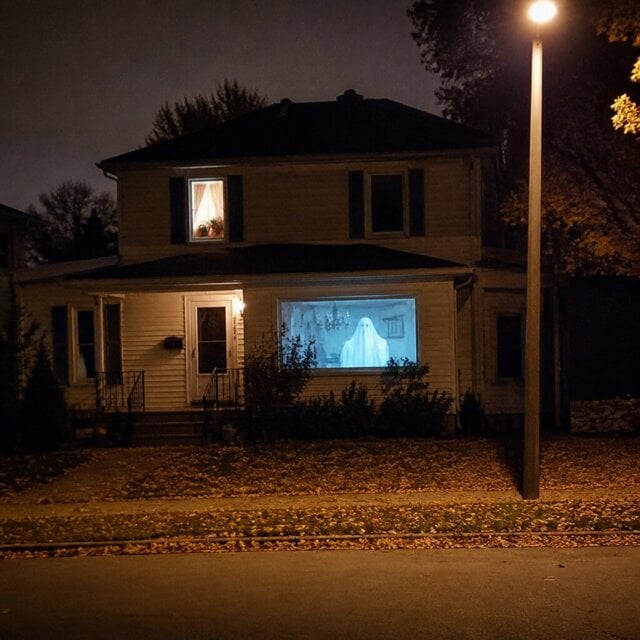 Linda Halloween window projector customer photo
