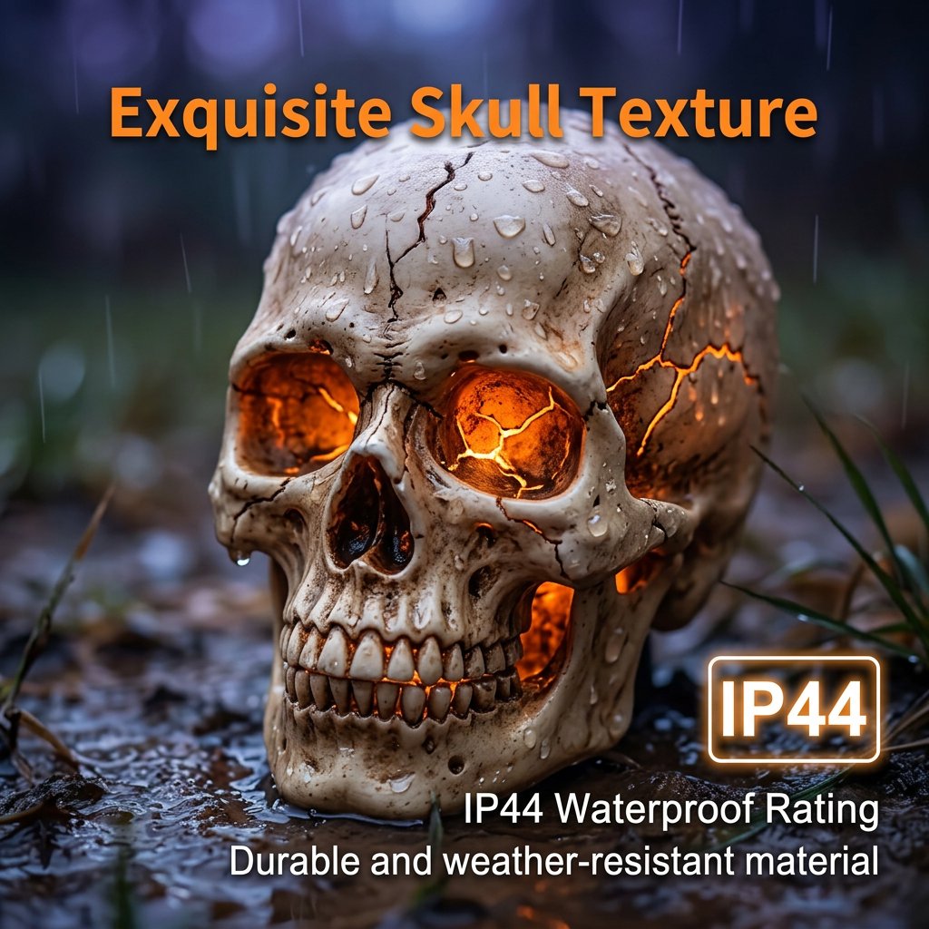 Retro Skull 5PCS IP44 seasonal outdoor Halloween lights