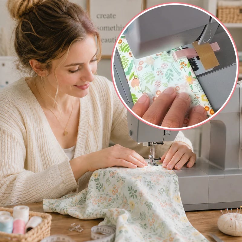Sewing guide helping reduce fabric deviation