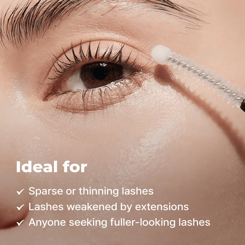 Dual brush applicator shown on the lash line