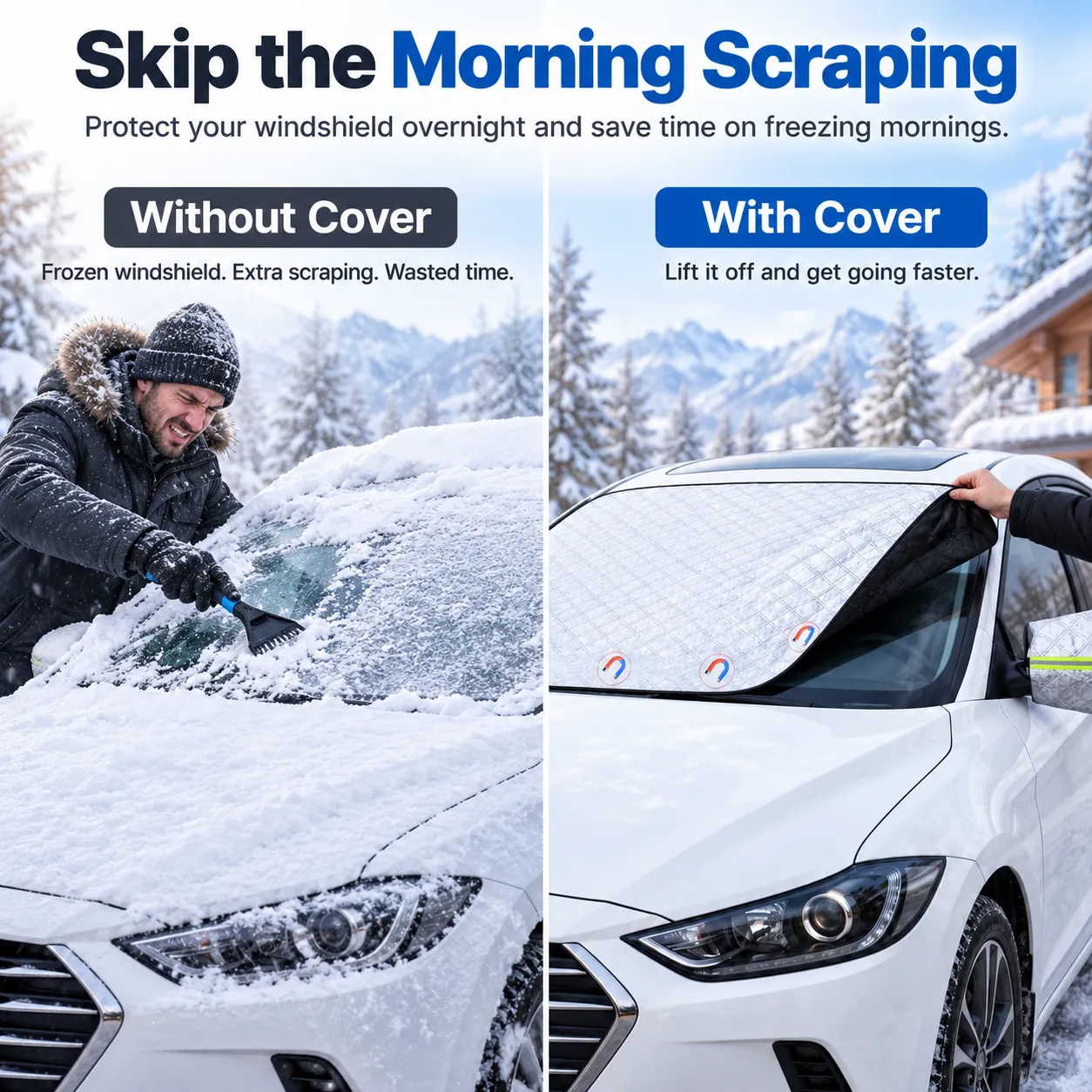 4-layer windshield snow cover product detail