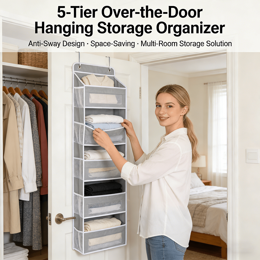 visible mesh front hanging organizer pockets