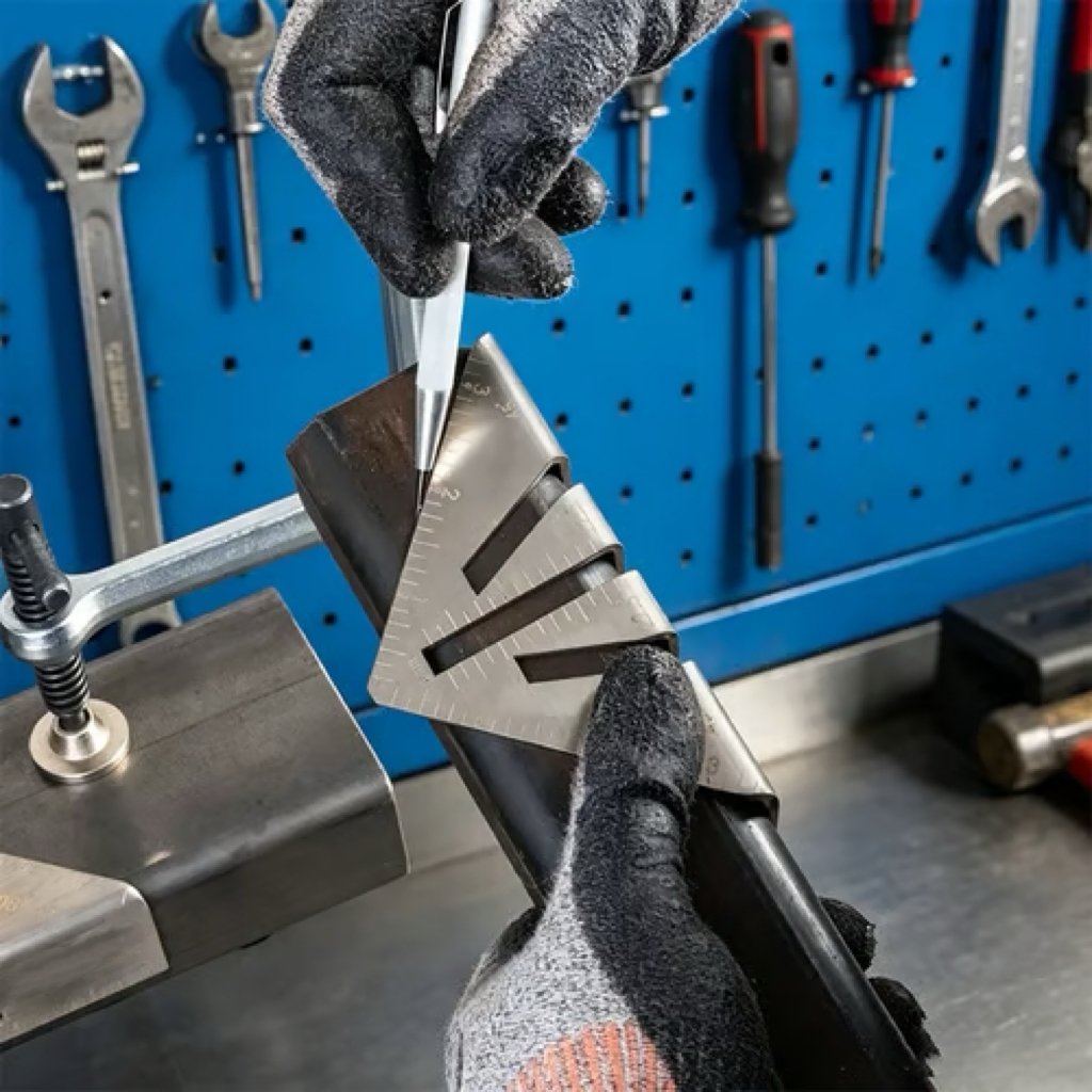 Long flange metalworking square