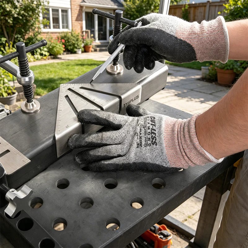 Heavy duty metal fabrication square