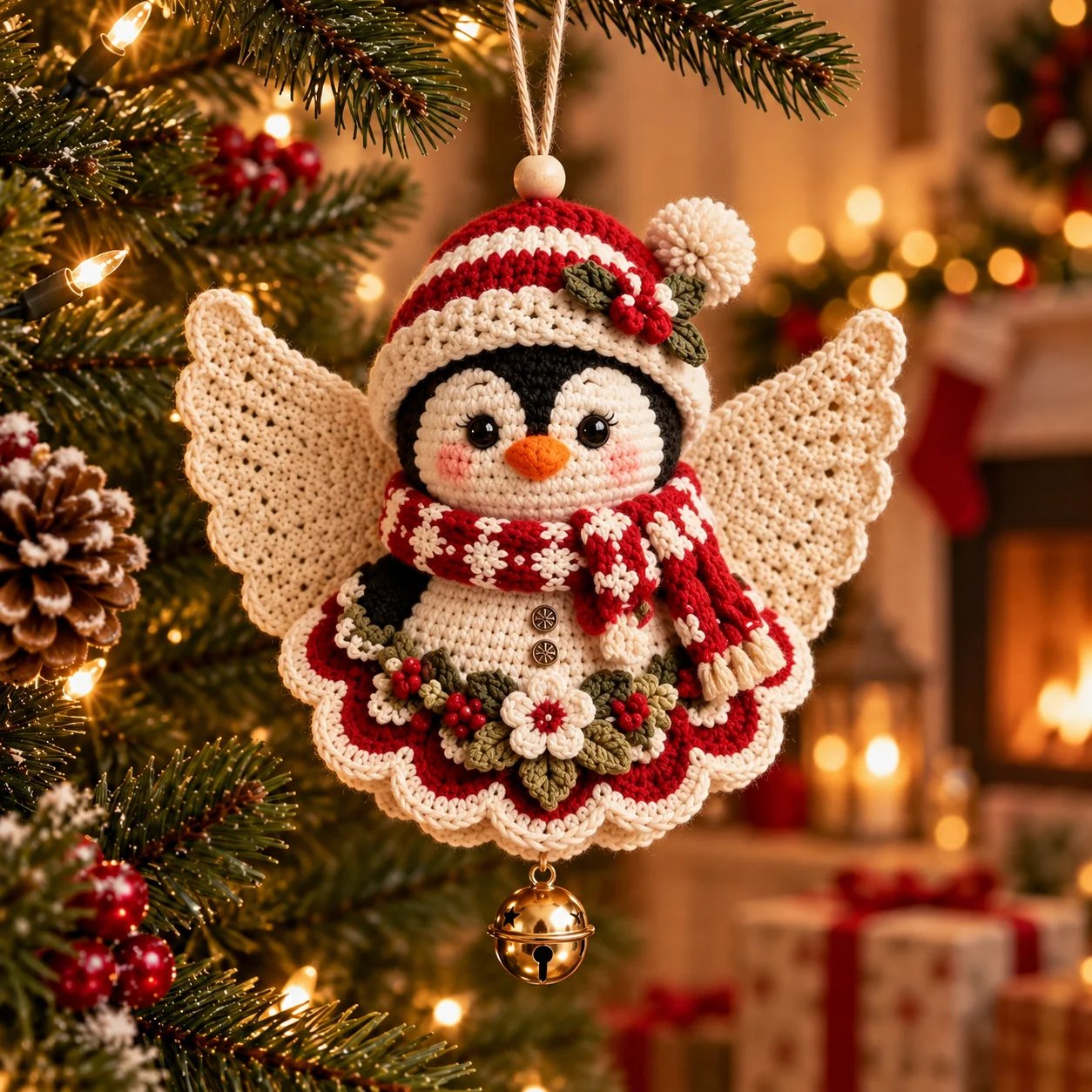 Penguin Angel DIY Crochet Ornament