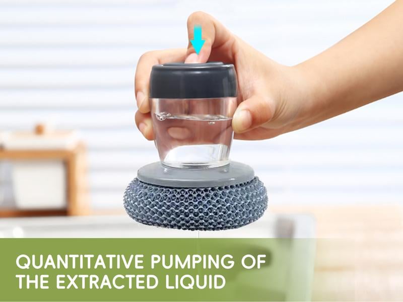 Automatic Liquid Filling Good Handle Soap Dispense Palm Kitchen Brush for Bowl Sink Cleaning Pot Comfortable Automatic Liquid Filling Good Handle Soap Dispense Palm Kitchen Brush for Bowl Sink Cleaning Pot Comfortable